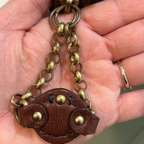 Juicy Couture Vintage Brown Leather Hobo Shoulder Bag - Picture 9 of 12